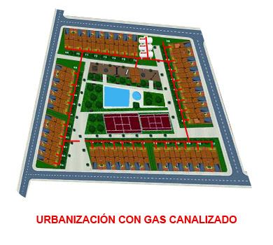 Urbanizaci�n con gas canalizado